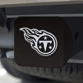 Nfl Tennessee Titans Metal Hitch Cover, Black, 2 Square Type Iii Hitch Cover