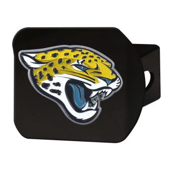 Fanmats 22571 Jacksonville Jaguars Black Metal Hitch Cover - 3D Color Emblem