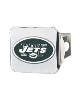 Nfl New York Jets Metal Hitch Cover, Chrome, 2 Square Type Iii Hitch Cover