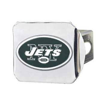 Nfl New York Jets Metal Hitch Cover, Chrome, 2 Square Type Iii Hitch Cover