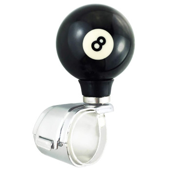 Abfer Power Handle Spinner 8 Ball Suicide Knob Driving Assist for Most Cars Trucks Tractors Boats Steering Wheels, Black