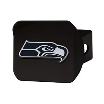 Nfl Seattle Seahawks Metal Hitch Cover, Black, 2 Square Type Iii Hitch Cover