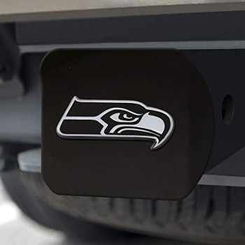 Nfl Seattle Seahawks Metal Hitch Cover, Black, 2 Square Type Iii Hitch Cover