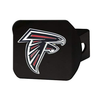 Fanmats - 22532 Nfl Atlanta Falcons Metal Hitch Cover, Black, 2 Square Type Iii Hitch Cover