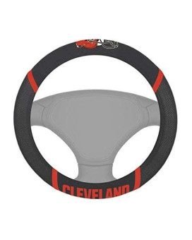 Fanmats 18567 Cleveland Browns Embroidered Steering Wheel Cover