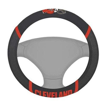 Fanmats 18567 Cleveland Browns Embroidered Steering Wheel Cover