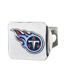 Fanmats - 22618 Nfl Tennessee Titans Metal Hitch Cover, Chrome, 2 Square Type Iii Hitch Cover