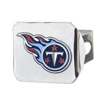 Fanmats - 22618 Nfl Tennessee Titans Metal Hitch Cover, Chrome, 2 Square Type Iii Hitch Cover