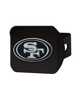 Fanmats - 21585 Nfl San Francisco 49Ers Metal Hitch Cover, Black, 2 Square Type Iii Hitch Cover