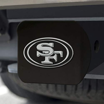 Fanmats - 21585 Nfl San Francisco 49Ers Metal Hitch Cover, Black, 2 Square Type Iii Hitch Cover