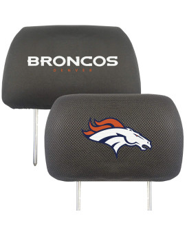 Fanmats Nfl Embroidered Head Rest Cover Set, 1 Count (Pack Of 1), Black 2