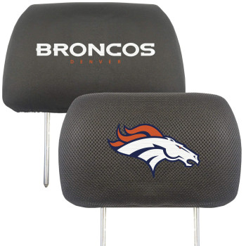 Fanmats Nfl Embroidered Head Rest Cover Set, 1 Count (Pack Of 1), Black 2