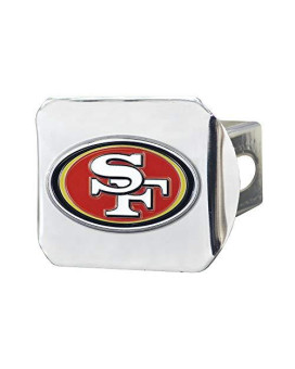 Nfl San Francisco 49Ers Metal Hitch Cover, Chrome, 2 Square Type Iii Hitch Cover