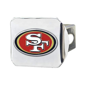 Nfl San Francisco 49Ers Metal Hitch Cover, Chrome, 2 Square Type Iii Hitch Cover