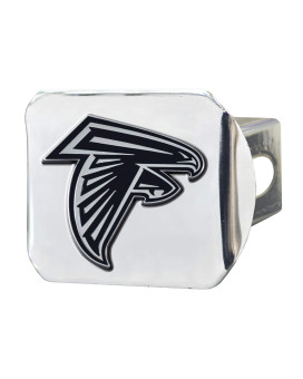 Fanmats 15605 Atlanta Falcons Chrome Metal Hitch Cover With Chrome Metal 3D Emblem