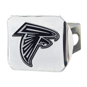 Fanmats 15605 Atlanta Falcons Chrome Metal Hitch Cover With Chrome Metal 3D Emblem