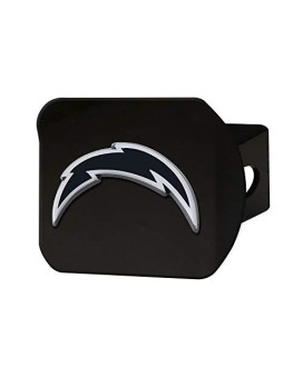 Nfl Los Angeles Chargers Metal Hitch Cover, Black, 2 Square Type Iii Hitch Cover