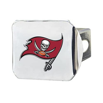 Nfl Tampa Bay Buccaneers Metal Hitch Cover, Chrome, 2 Square Type Iii Hitch Cover