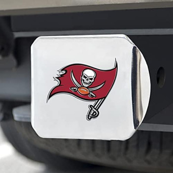 Nfl Tampa Bay Buccaneers Metal Hitch Cover, Chrome, 2 Square Type Iii Hitch Cover