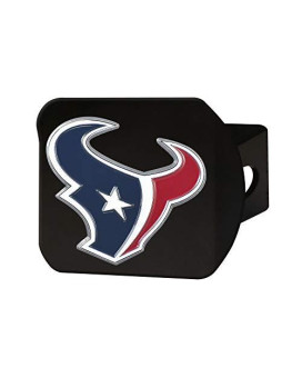 Nfl Houston Texans Metal Hitch Cover, Black, 2 Square Type Iii Hitch Cover
