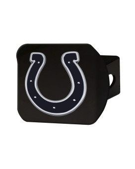 Fanmats 21536 Indianapolis Colts Black Metal Hitch Cover With Metal Chrome 3D Emblem