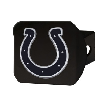 Fanmats 21536 Indianapolis Colts Black Metal Hitch Cover With Metal Chrome 3D Emblem