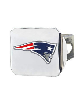 Nfl New England Patriots Metal Hitch Cover, Chrome, 2 Square Type Iii Hitch Cover