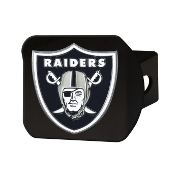 Fanmats 22598 Las Vegas Raiders Black Metal Hitch Cover - 3D Color Emblem