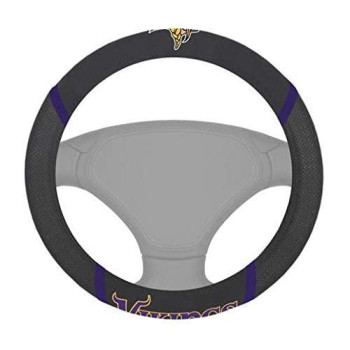 Fanmats 21559 Minnesota Vikings Embroidered Steering Wheel Cover