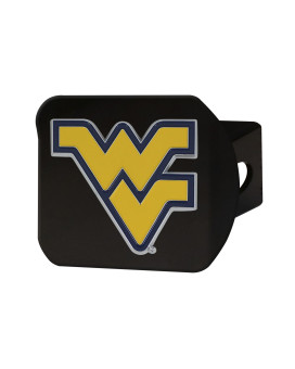 Fanmats 22852 West Virginia Mountaineers Black Metal Hitch Cover - 3D Color Emblem