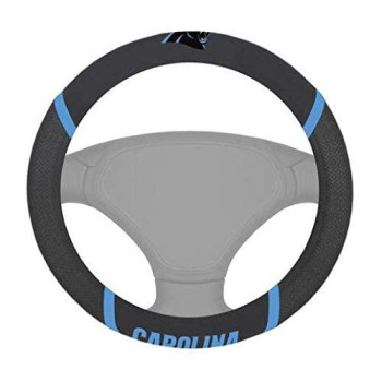 Fanmats 21366 Carolina Panthers Embroidered Steering Wheel Cover