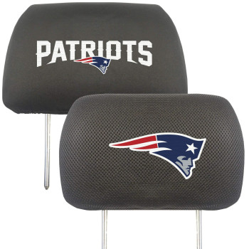 Fanmats 12506 New England Patriots Embroidered Head Rest Cover Set - 2 Pieces