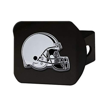 Fanmats 21511 Nfl Cleveland Browns Metal Hitch Cover, Black, 2 Square Type Iii Hitch Cover