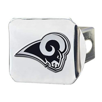 Nfl Los Angeles Rams Metal Hitch Cover, Chrome, 2 Square Type Iii Hitch Cover