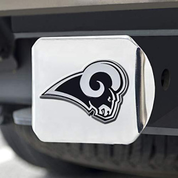 Nfl Los Angeles Rams Metal Hitch Cover, Chrome, 2 Square Type Iii Hitch Cover