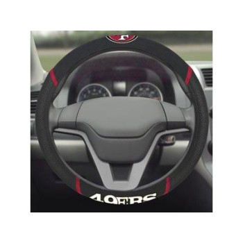 Fanmats - 15042 Nfl San Francisco 49Ers Embroidered Steering Wheel Cover, Black, Universal 15 Diameter