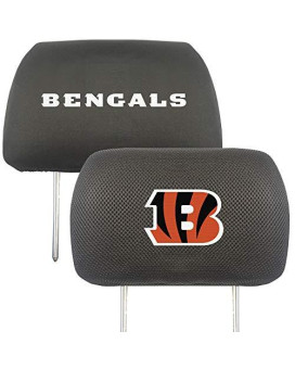 Fanmats Nfl Embroidered Head Rest Cover Set, 1 Count (Pack Of 1), Black