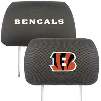 Fanmats Nfl Embroidered Head Rest Cover Set, 1 Count (Pack Of 1), Black