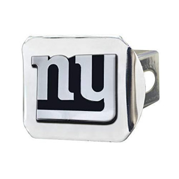 Fanmats 21563 Nfl New York Giants Metal Hitch Cover, Chrome, 2 Square Type Iii Hitch Cover