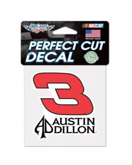 Wincraft Nascar Austin Dillon Decal4X4 Perfect Cut Color Decal Team Colors One Size