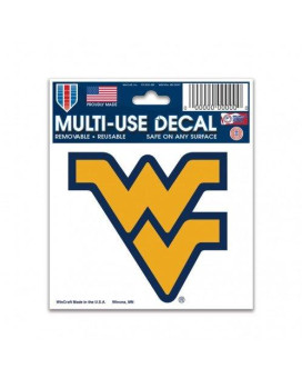 Wincraft Ncaa West Virginia Mountaineers 3X4 Multi Use Decal One Size Team Color