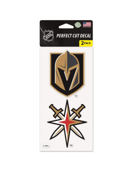 Wincraft Nhl Vegas Golden Knights 4X4 Perfect Cut Set Of 2 Decals One Size Team Color