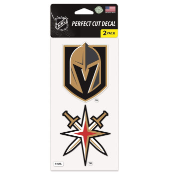 Wincraft Nhl Vegas Golden Knights 4X4 Perfect Cut Set Of 2 Decals One Size Team Color