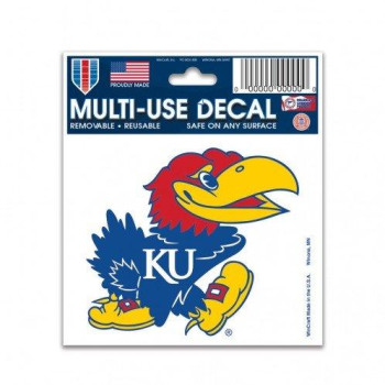 Wincraft Ncaa Kansas Jayhawks 3X4 Multi Use Decal One Size Team Color