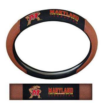 Ncaa Maryland Terrapins Steering Wheel Coversteering Wheel Cover Premium Pigskin Style Team Colors One Size