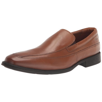 Clarks Tilden Free Mens Wide Leather Loafers 11 Brown