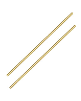 Sutemribor Brass Solid Round Rod Lathe Bar Stock, 1/4 Inch in Diameter 14 Inches in Length (2 PCS)