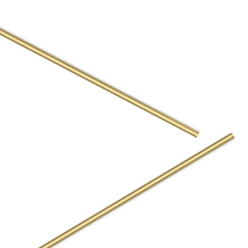 Sutemribor Brass Solid Round Rod Lathe Bar Stock, 1/4 Inch in Diameter 14 Inches in Length (2 PCS)