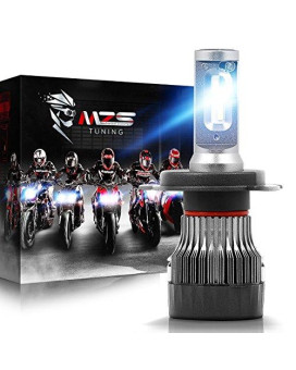 Mzs H4 Led Bulb Single For Motorcycle,9003 Hb2 Mini Conversion Kit - Chips - 6500K Extremely Bright