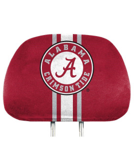 Fanmats University Of Alabama 2 Piece Full Color Headrest Cover Set, Red, 12 (62034)